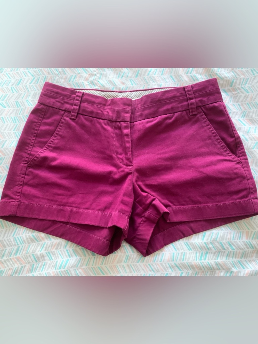 Women's Magenta Cotton Shorts - Vintage JCrew